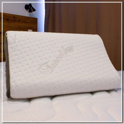 Μαξιλάρι Ύπνου Αυχενικό Tencel 40x60x10cm Memory Foam Μέτριο