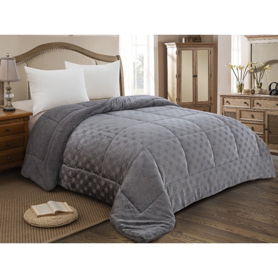 ΚΟΥΒΕΡΤΟΠΑΠΛΩΜΑ ΜΟΝΟ 160X240 ADAM HOME (825) GREY