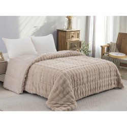 ΚΟΥΒΕΡΤΟΠΑΠΛΩΜΑ ΓΟΥΝΑ/FLANNEL ΥΠΕΡΔΙΠΛΟ 220X240 ADAM HOME (910) TAUPE