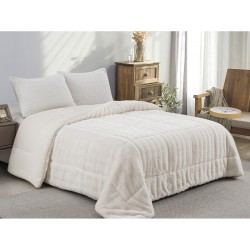 ΚΟΥΒΕΡΤΟΠΑΠΛΩΜΑ ΓΟΥΝΑ/FLANNEL ΜΟΝΟ 160X220 ADAM HOME (920) WHITE