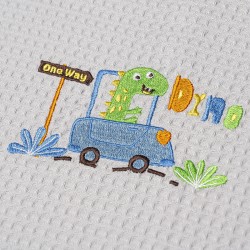 ΚΟΥΒΕΡΤΑ ΠΙΚΕ ΚΟΥΝΙΑΣ 110X140 ADAM HOME  DINO GREY