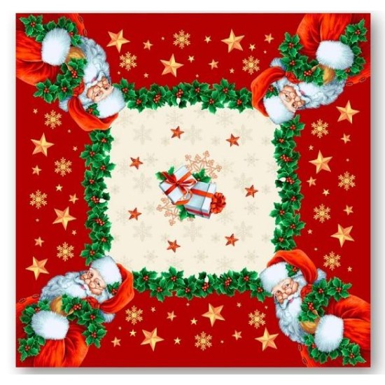 ΧΡΙΣΤΟΥΓΕΝΙΑΤΙΚΟ ΚΑΡΕ ΣΤΟΦΑ ΙΣΠΑΝΙΑΣ SANTA 90Χ90 LINEAHOME