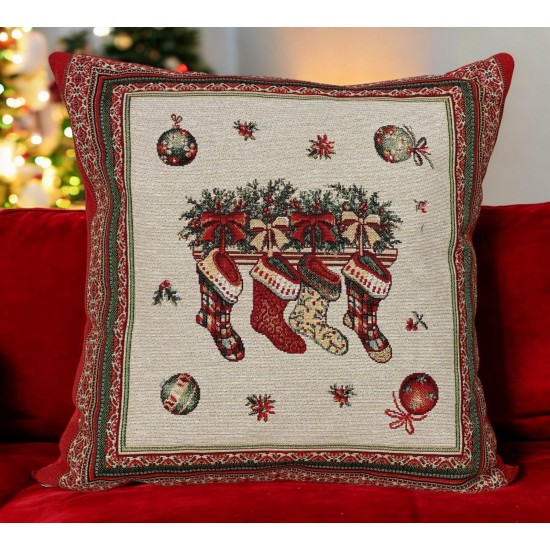 ΧΡΙΣΤΟΥΓΕΝΝΙΑΤΙΚΗ ΜΑΞΙΛΑΡΟΘΗΚΗ STOCKINGS 45Χ45 LINEAHOME