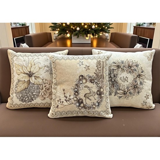 ΧΡΙΣΤΟΥΓΕΝΝΙΑΤΙΚΗ ΜΑΞΙΛΑΡΟΘΗΚΗ  TINSEL DE ΧΡΥΣΑΦΙ 45Χ45 LINEAHOME