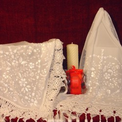 ΣΕΤ  ΚΑΡΕ 4TMX ΜΕ ΚΕΝΤΗΜΑ ΧΕΙΡΟΣ  PURE 100% CREPE SILK HEART LINEAHOME