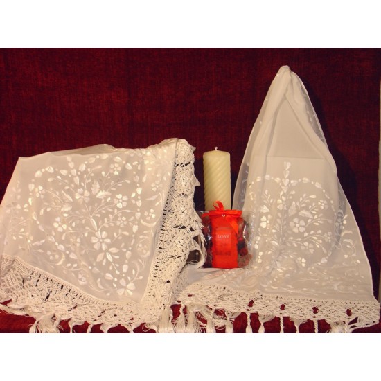 ΣΕΤ  ΚΑΡΕ 4TMX ΜΕ ΚΕΝΤΗΜΑ ΧΕΙΡΟΣ  PURE 100% CREPE SILK HEART LINEAHOME
