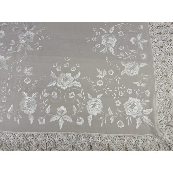 ΣΕΤ  ΚΑΡΕ 4TMX ΜΕ ΚΕΝΤΗΜΑ ΧΕΙΡΟΣ PURE 100% CREPE SILK JASMINE LINEAHOME