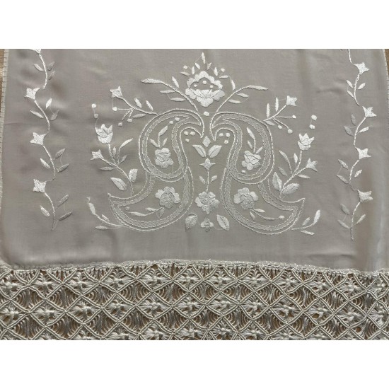 ΤΡΑΒΕΡΣΑ CREPE SILK ΜΕ ΚΕΝΤΗΜΑ ΧΕΙΡΟΣ AERIA 45X110 LINEAHOME