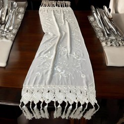 ΤΡΑΒΕΡΣΑ CREPE SILK ΜΕ ΚΕΝΤΗΜΑ ΧΕΙΡΟΣ JASMINE 50Χ150 LINEAHOME