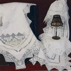 ΤΡΑΠΕΖΟΚΑΡΕ ΣΕΤ 5ΤΜΧ ΠΛΕΚΤΟ  ΒΑΜΒΑΚΕΡΟ LOVEBIRDS 115Χ115+85Χ85+40Χ100+(2)40Χ40 LINEAHOME