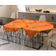 ΣΕΤ ΚΑΡΕ 4ΤΜΧ. ΣΑΤΙΝΕ ΖΑΚΑΡ ΜΕ ΦΑΣΑ ORANGE BLOSSOM LINEAHOME