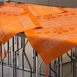 ΣΕΤ ΚΑΡΕ 4ΤΜΧ. ΣΑΤΙΝΕ ΖΑΚΑΡ ΜΕ ΦΑΣΑ ORANGE BLOSSOM LINEAHOME
