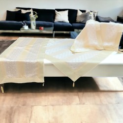ΣΕΤ ΚΑΡΕ 4ΤΜΧ. ΣΑΤΙΝΕ ΖΑΚΑΡ ΜΕ ΦΑΣΑ POLENE 85Χ85 +40Χ100 + (2) 40Χ40 LINEAHOME