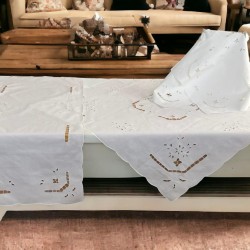 ΣΕΤ ΚΑΡΕ 7ΤΜΧ.ΚΟΦΤΟ  ΚΕΝΤΗΜΕΝΟ ΛΕΥΚΟ LINEAHOME