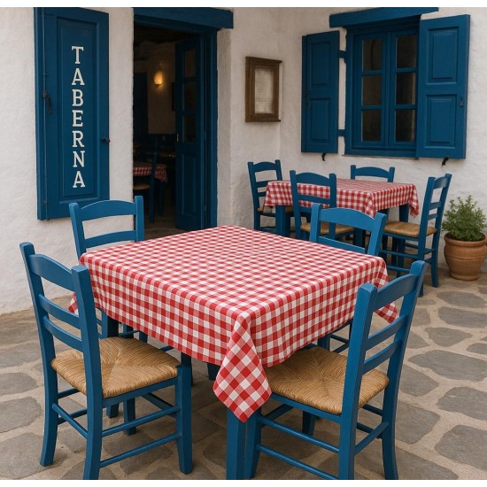 ΚΑΡΕ ΛΙΝΟ 100X100 ΚΑΡΩ ΚΟΚΚΙΝΟ LINEAHOME