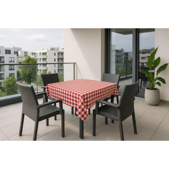 ΚΑΡΕ ΛΙΝΟ 100X100 ΚΑΡΩ ΚΟΚΚΙΝΟ LINEAHOME