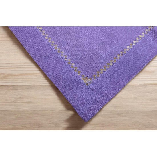 ΚΑΡΕ ΛΙΝΟ 85Χ85 ΜΕ ΑΖΟΥΡ ΧΕΙΡΟΣ IVY 3688A ΛΙΛΑ LINEAHOME