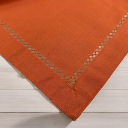 ΚΑΡΕ ΛΙΝΟ 85Χ85 ΜΕ ΑΖΟΥΡ ΧΕΙΡΟΣ IVY 3688A ΠΟΡΤΟΚΑΛΙ LINEAHOME