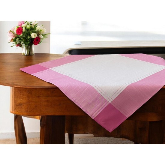 ΚΑΡΕ ΛΙΝΟ 85Χ85 ΜΕ ΦΑΣΑ ΔΙΧΡΩΜΟ FLEUR 5580 ΡΟΖ LINEAHOME