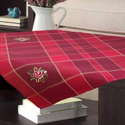 ΚΑΡΕ ΛΙΝΟ 85Χ85 ΜΕ ΚΕΝΤΗΜΑ  ROSA 11288 ΚΟΚΚΙΝΟ LINEAHOME