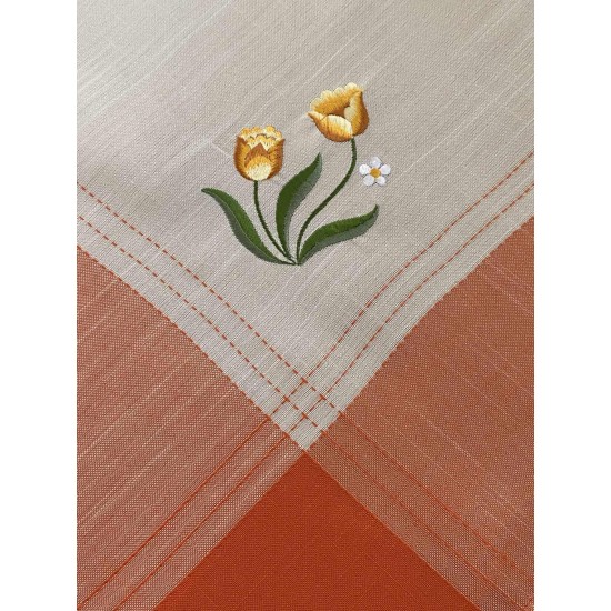 ΚΑΡΕ ΛΙΝΟ 85Χ85 ΜΕ ΚΕΝΤΗΜΑ TULIP 15580-6 LINEAHOME