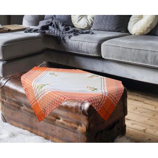 ΚΑΡΕ ΛΙΝΟ 85Χ85 ΖΑΚΑΡ ΜΕ ΚΕΝΤΗΜΑ  LILY 5580 ΠΟΡΤΟΚΑΛΙ LINEAHOME