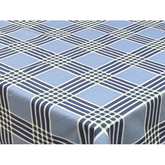 ΤΡΑΠΕΖΟΜΑΝΤΗΛΟ ΦΑΓΗΤΟΥ ΚΑΡΩ CYCLADIC ΜΠΛΕ 140X180 LINEAHOME