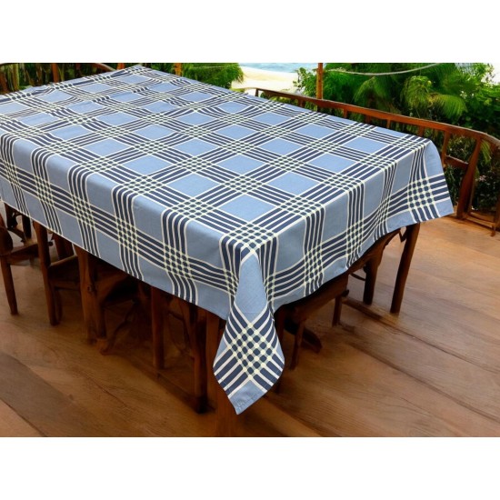 ΤΡΑΠΕΖΟΜΑΝΤΗΛΟ ΦΑΓΗΤΟΥ ΚΑΡΩ CYCLADIC ΜΠΛΕ 140X180 LINEAHOME