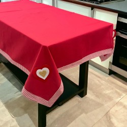 ΤΡΑΠΕΖΟΜΑΝΤΗΛΟ ΚΕΝΤΗΜΕΝΟ ΑΠΛΙΚΕ 140X180 ΜΕ ΦΑΣΑ HEART LINEAHOME