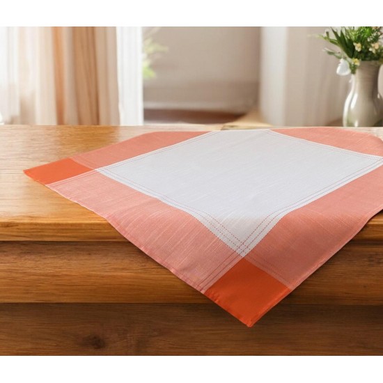 ΤΡΑΠΕΖΟΜΑΝΤΗΛΟ ΛΙΝΟ ΜΕ ΦΑΣΑ ΔΙΧΡΩΜΟ FLEUR 5580 ΠΟΡΤΟΚΑΛΙ 140Χ180 LINEAHOME