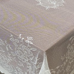 ΤΡΑΠΕΖΟΜΑΝΤΗΛΟ ΔΑΝΤΕΛΑ  ROSES ΛΕΥΚΟ 160Χ220 LINEAHOME