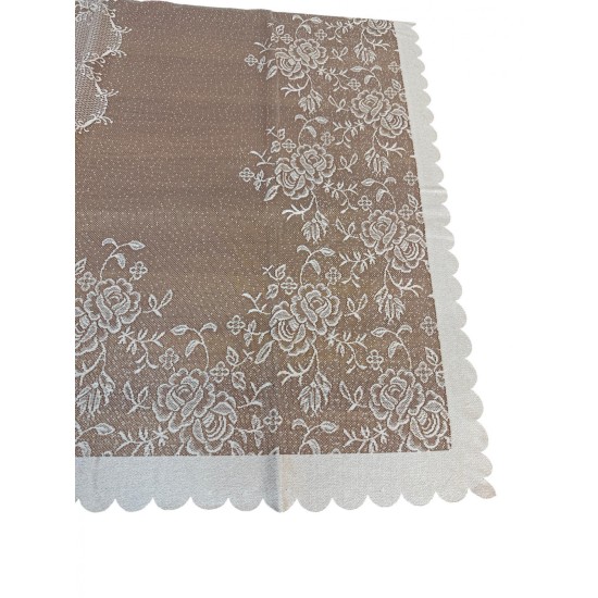 ΤΡΑΠΕΖΟΜΑΝΤΗΛΟ ΔΑΝΤΕΛΑ  ROSES ΠΟΥΔΡΑ 160Χ220 LINEAHOME