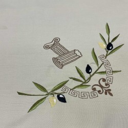 ΤΡΑΠΕΖΟΜΑΝΤΗΛΟ ΕΤΑΜΙΝΑ  ΜΕ ΑΖΟΥΡ OLIVE 140X180 LINEAHOME