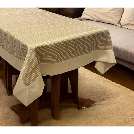 ΤΡΑΠΕΖΟΜΑΝΤΗΛΟ  ΣΑΤΙΝΕ ΖΑΚΑΡ ΜΕ ΦΑΣΑ  HORIZON 140X180 LINEAHOME