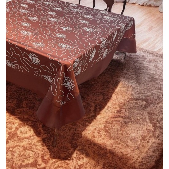 ΤΡΑΠΕΖΟΜΑΝΤΗΛΟ  ΣΑΤΙΝΕ ΖΑΚΑΡ ΜΕ ΦΑΣΑ PUZZLE 140X180 LINEAHOME