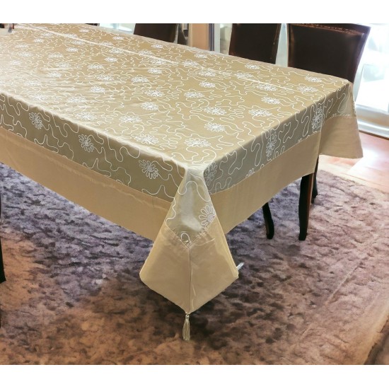 ΤΡΑΠΕΖΟΜΑΝΤΗΛΟ  ΣΑΤΙΝΕ ΖΑΚΑΡ ΜΕ ΦΑΣΑ REN 180X220 LINEAHOME