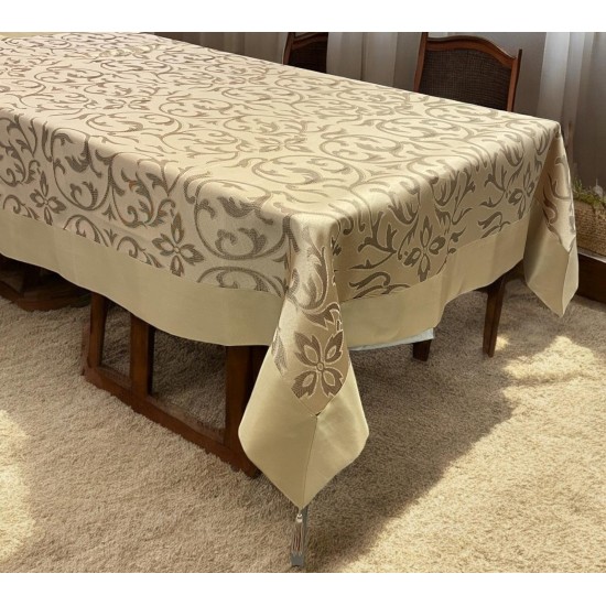 ΤΡΑΠΕΖΟΜΑΝΤΗΛΟ  ΣΑΤΙΝΕ ΖΑΚΑΡ ΜΕ ΦΑΣΑ VALLE 140X180 LINEAHOME