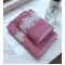 ΣΕΤ ΠΕΤΣΕΤΕΣ 2ΤΜΧ ΜΕ ΔΑΝΤΕΛΑ DUSTY PINK COMO ΣΕ ΚΟΥΤΙ 50Χ90+70Χ140 LINEAHOME