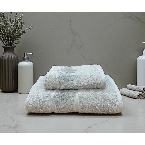 ΣΕΤ ΠΕΤΣΕΤΕΣ 2ΤΜΧ ΜΕ ΔΑΝΤΕΛΑ  ΓΚΡΙ COMO ΣΕ ΚΟΥΤΙ 50Χ90+70Χ140 LINEAHOME