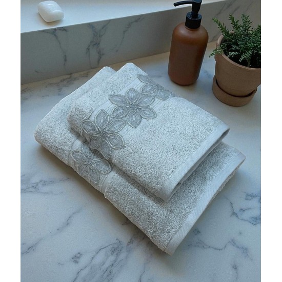 ΣΕΤ ΠΕΤΣΕΤΕΣ 2ΤΜΧ ΜΕ ΔΑΝΤΕΛΑ  ΓΚΡΙ COMO ΣΕ ΚΟΥΤΙ 50Χ90+70Χ140 LINEAHOME