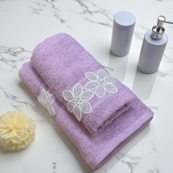 ΣΕΤ ΠΕΤΣΕΤΕΣ 2ΤΜΧ ΜΕ ΔΑΝΤΕΛΑ ΛΙΛΑ COMO ΣΕ ΚΟΥΤΙ 50Χ90+70Χ140 LINEAHOME