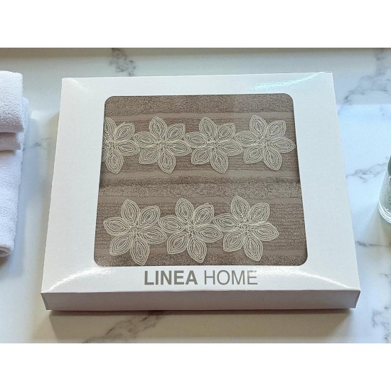 ΣΕΤ ΠΕΤΣΕΤΕΣ 2ΤΜΧ ΜΕ ΔΑΝΤΕΛΑ  ΜΟΚΑ COMO ΣΕ ΚΟΥΤΙ 50Χ90+70Χ140 LINEAHOME