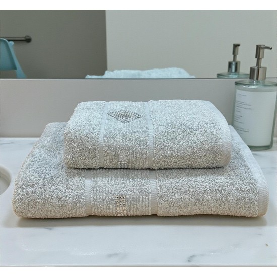 ΣΕΤ ΠΕΤΣΕΤΕΣ 2ΤΜΧ ΜΕ ΣΤΡΑΣ DIAMOND ΓΚΡΙ ΣΕ ΚΟΥΤΙ 50Χ90+70Χ140 LINEAHOME