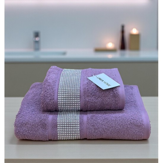 ΣΕΤ ΠΕΤΣΕΤΕΣ 2ΤΜΧ ΜΕ ΣΤΡΑΣ LINE ΛΕΒΑΝΤΑ  ΣΕ ΚΟΥΤΙ 50Χ90+70Χ140 LINEAHOME