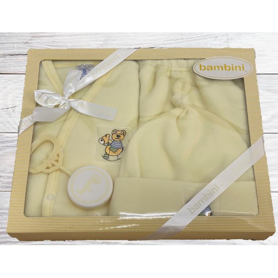ΣΕΤ 4ΤΜΧ ΒΡΕΦΙΚΟ BAMBINI FLEECE ΚΙΤΡΙΝΟ LINEAHOME