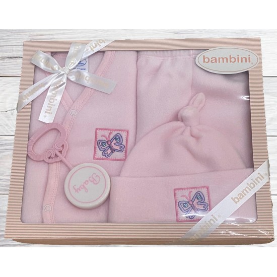 ΣΕΤ 4ΤΜΧ ΒΡΕΦΙΚΟ BAMBINI FLEECE  ΡΟΖ LINEAHOME