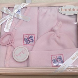 ΣΕΤ 4ΤΜΧ ΒΡΕΦΙΚΟ BAMBINI FLEECE  ΡΟΖ LINEAHOME