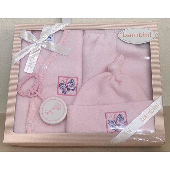 ΣΕΤ 4ΤΜΧ ΒΡΕΦΙΚΟ BAMBINI FLEECE  ΡΟΖ LINEAHOME