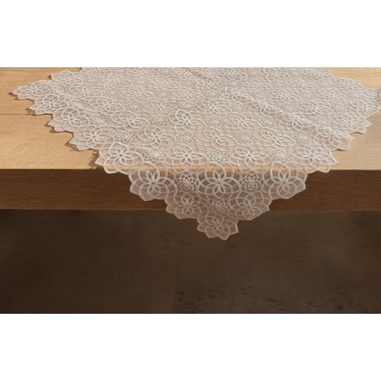 ΚΑΡΕ MISTY ΜΠΕΖ ΔΑΝΤΕΛΑ ΒΟΥΑΛ 100χ100 LINEAHOME