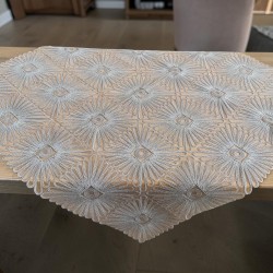 ΚΑΡΕ PLAZA ΛΕΥΚΟ ΔΑΝΤΕΛΑ ΒΟΥΑΛ 100χ100 LINEAHOME